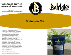 Steeped Brain New Tea in a cup releasing aroma and gentle uplift.