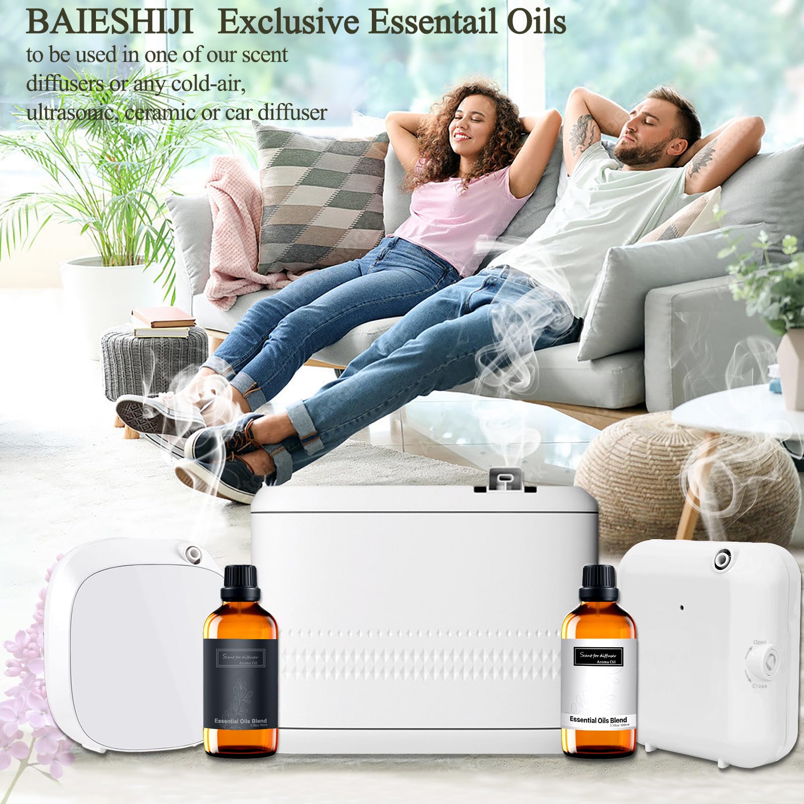 BAIESHIJI Christmas Bliss works with cold air diffusers for even diffusion.