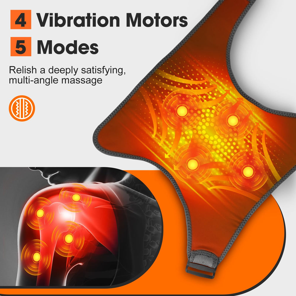 BAISEMAIN shoulder wrap with quad motors for deep tissue massage