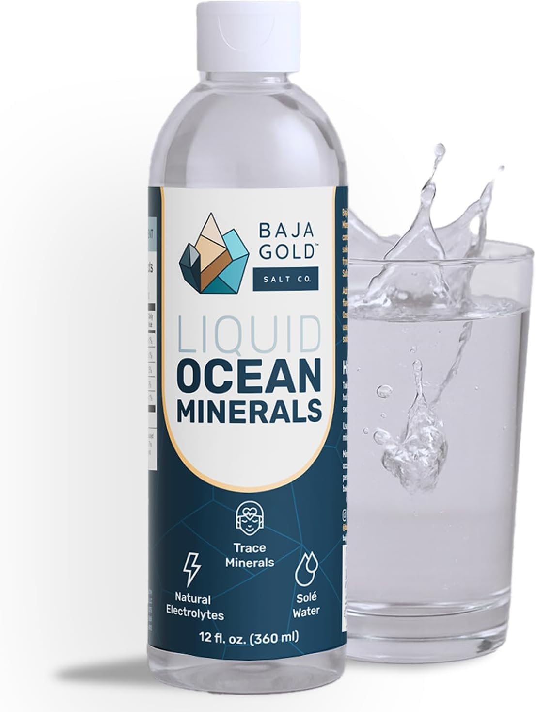 Baja Gold Liquid Mineral Drops bottle adds ocean minerals to water for richer taste.