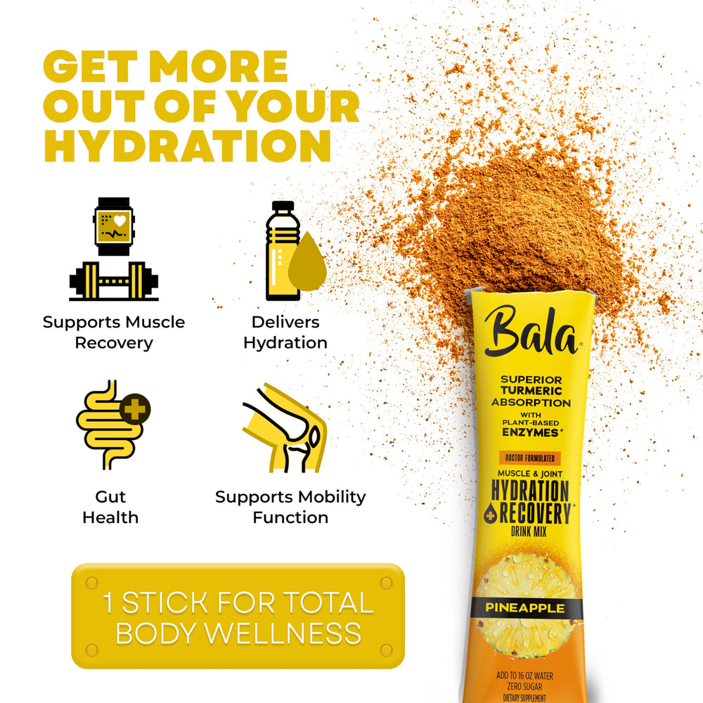 BALA enzyme hydration bromelain papain enzymes close-up emphasizes wellness support
