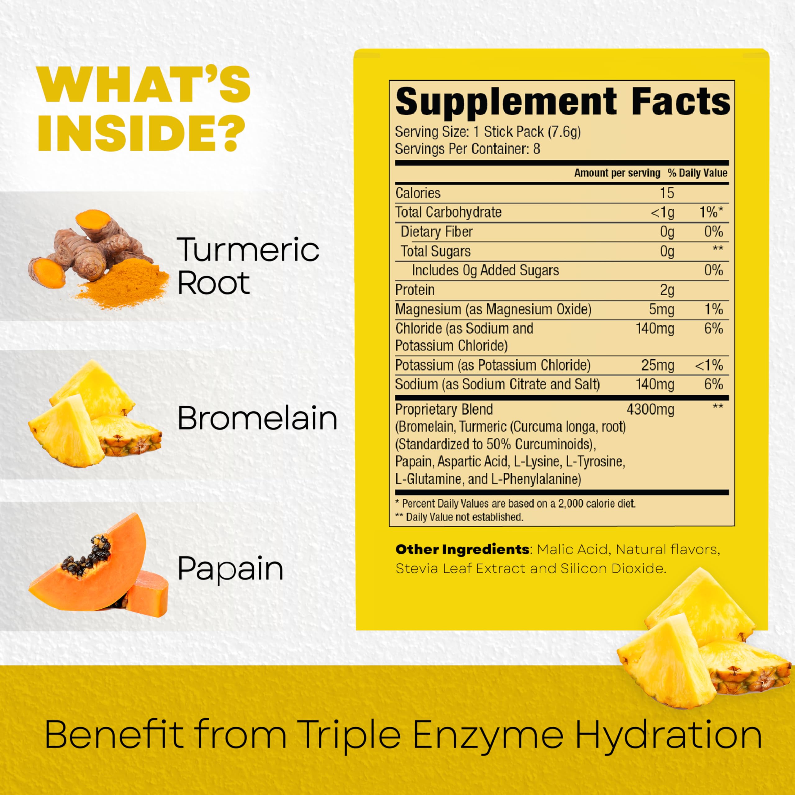 BALA enzyme hydration turmeric packet closeup highlighting plant-based hydration