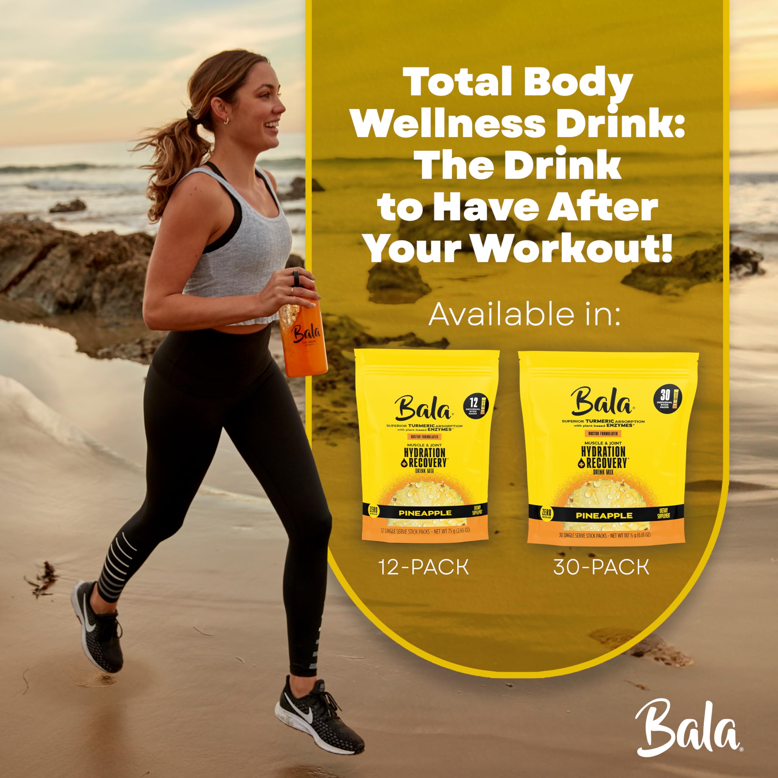 BALA zero-sugar electrolytes image conveys clean hydration without added sugar