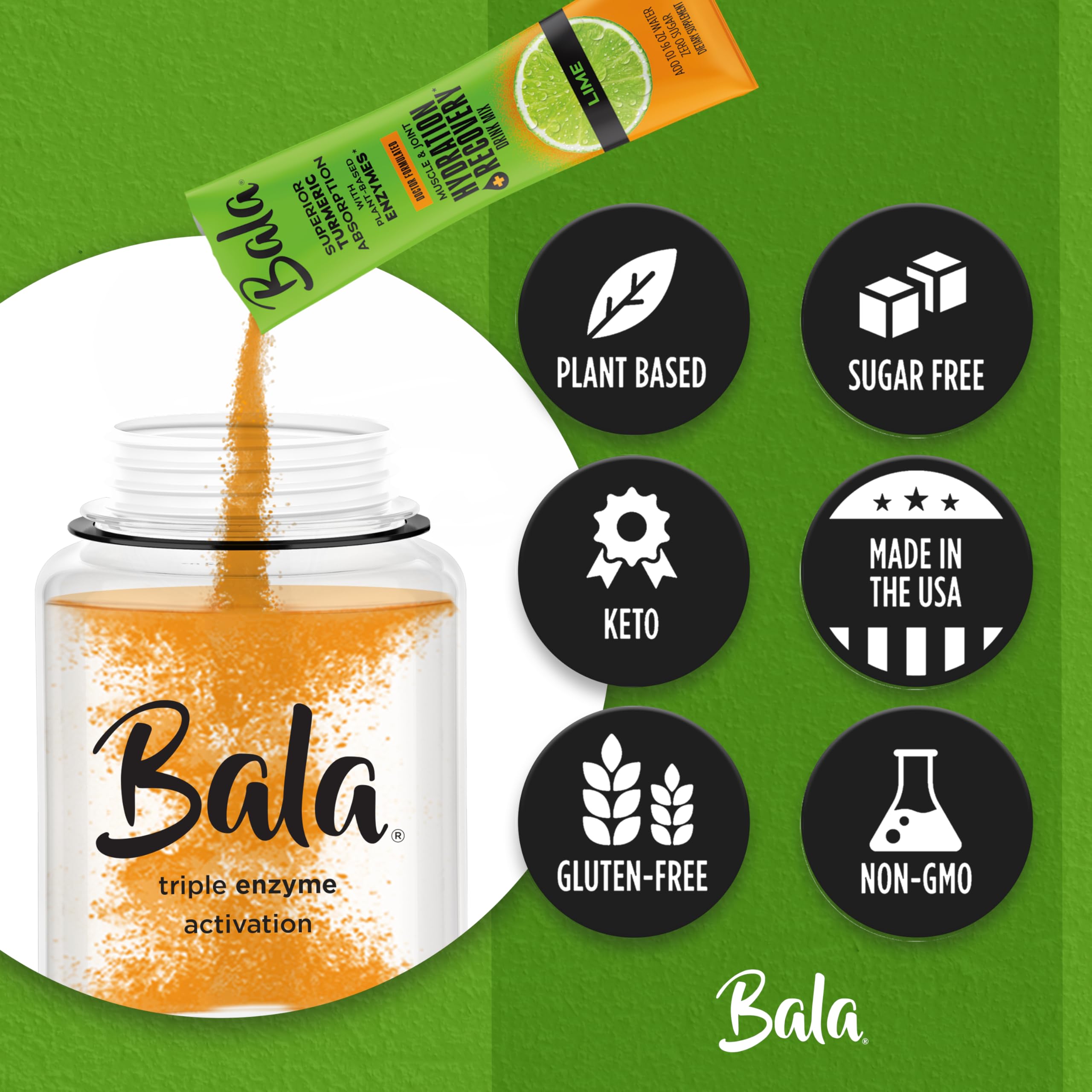 BALA Enzyme on-the-go travel pack for gym hydration