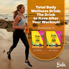 BALA powder dissolving in water for a smooth, clump-free drink.