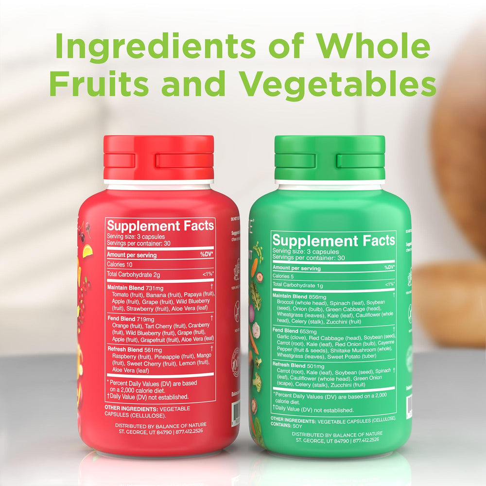 Fruits ingredients close-up featuring berries and apples from Balance of Nature