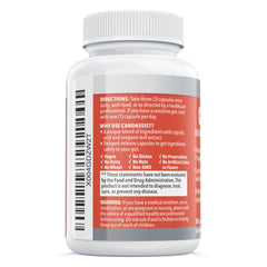 CandAssist paired with probiotic imagery suggesting gut wellness synergy.