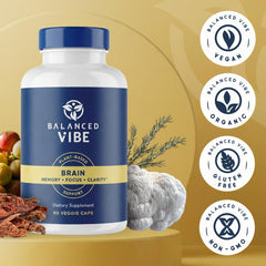 Balanced Vibe packaging emphasizes clean quality and GMP standards.