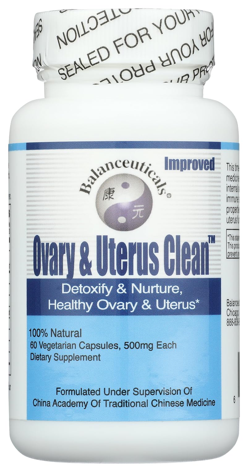 Balanceuticals Ovary & Uterus Clean bottle front promotes daily wellness with herbal balance.
