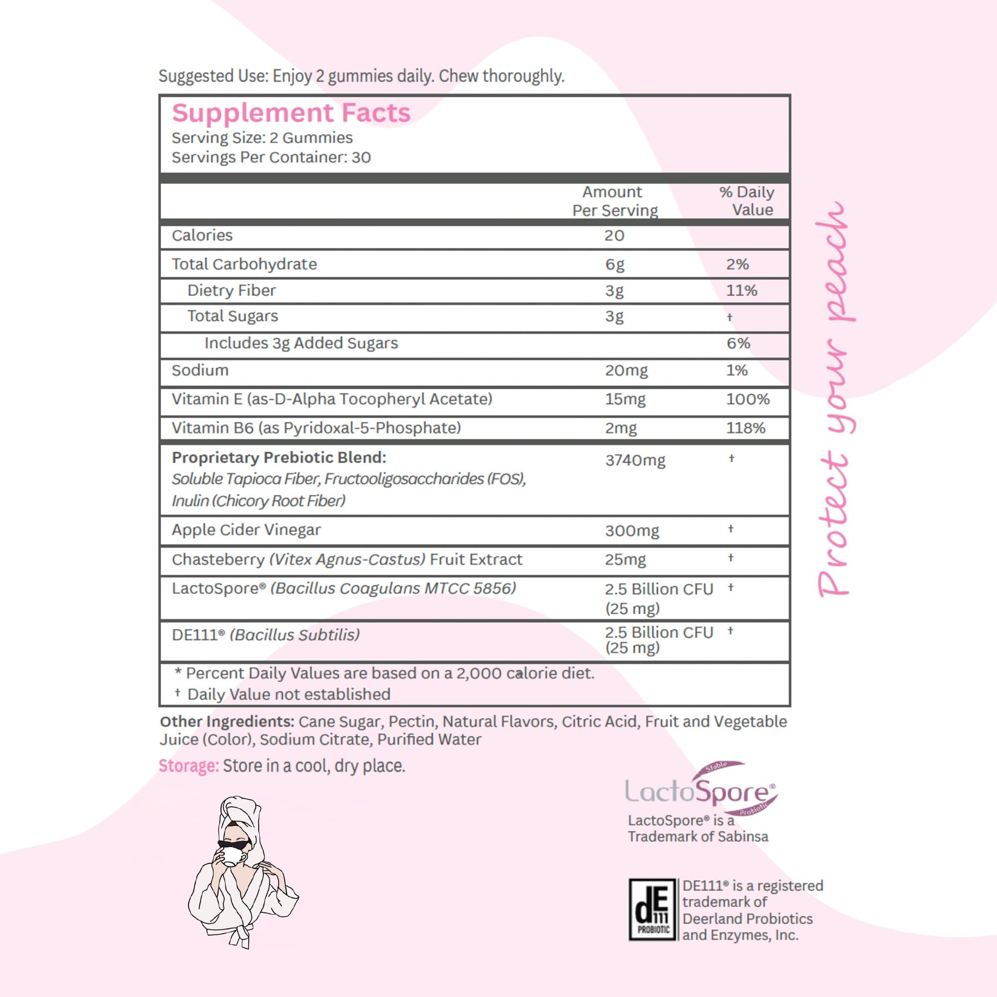 Balancing Act Balanced Babe bottle back shows label details for wellness.