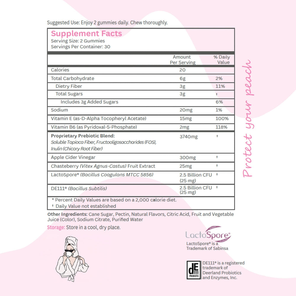 Balancing Act Balanced Babe bottle back shows label details for wellness.