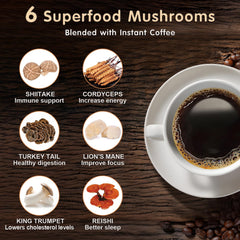 Balincer Mushroom Coffee cup steaming with warm aroma and balanced energy