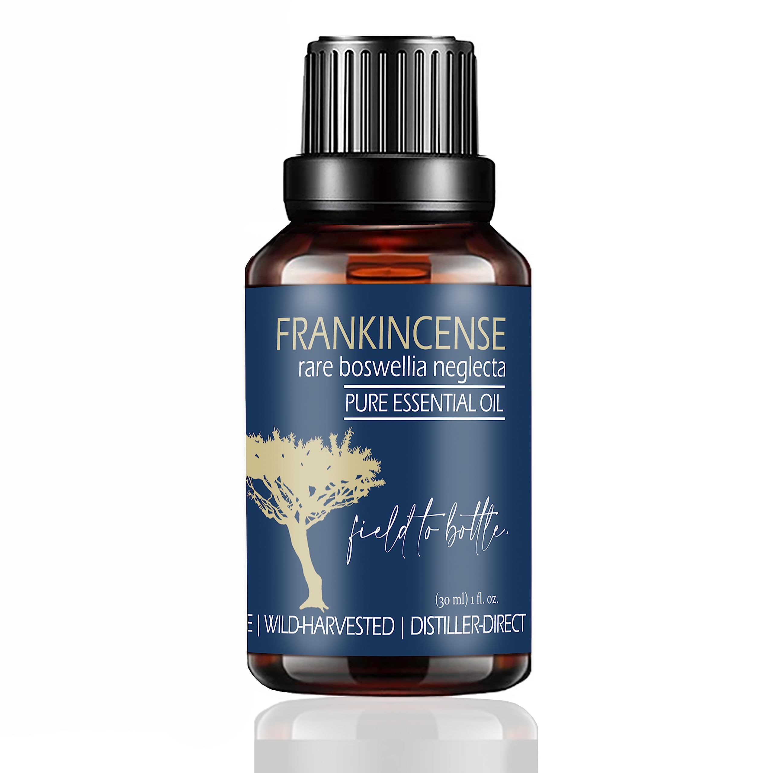 BALM OF GILEAD Frankincense oil bottle close-up for skin care and purity