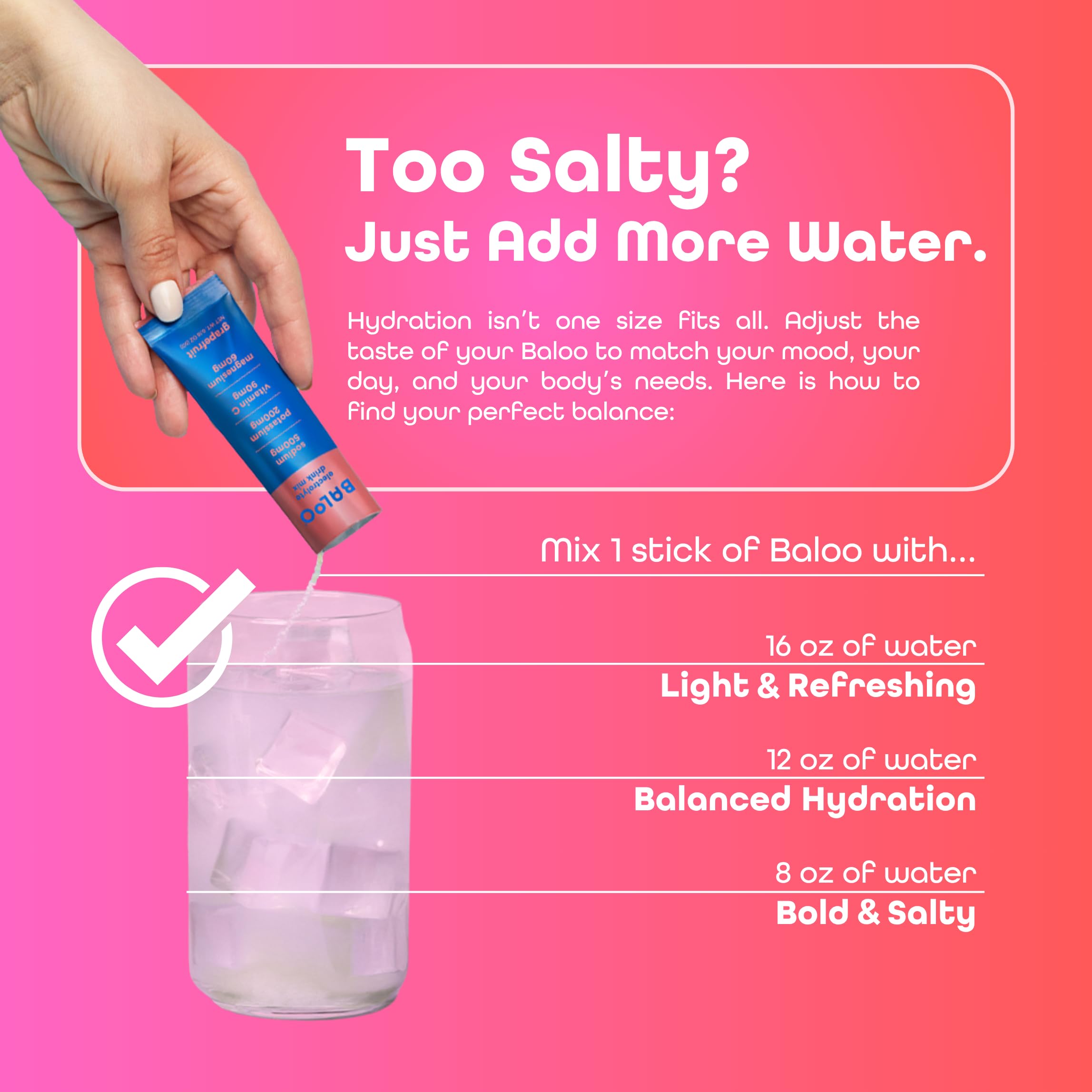 Baloo electrolytes ingredients sea salt and magnesium highlight mineral support.