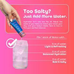 Baloo electrolytes ingredients sea salt and magnesium highlight mineral support.