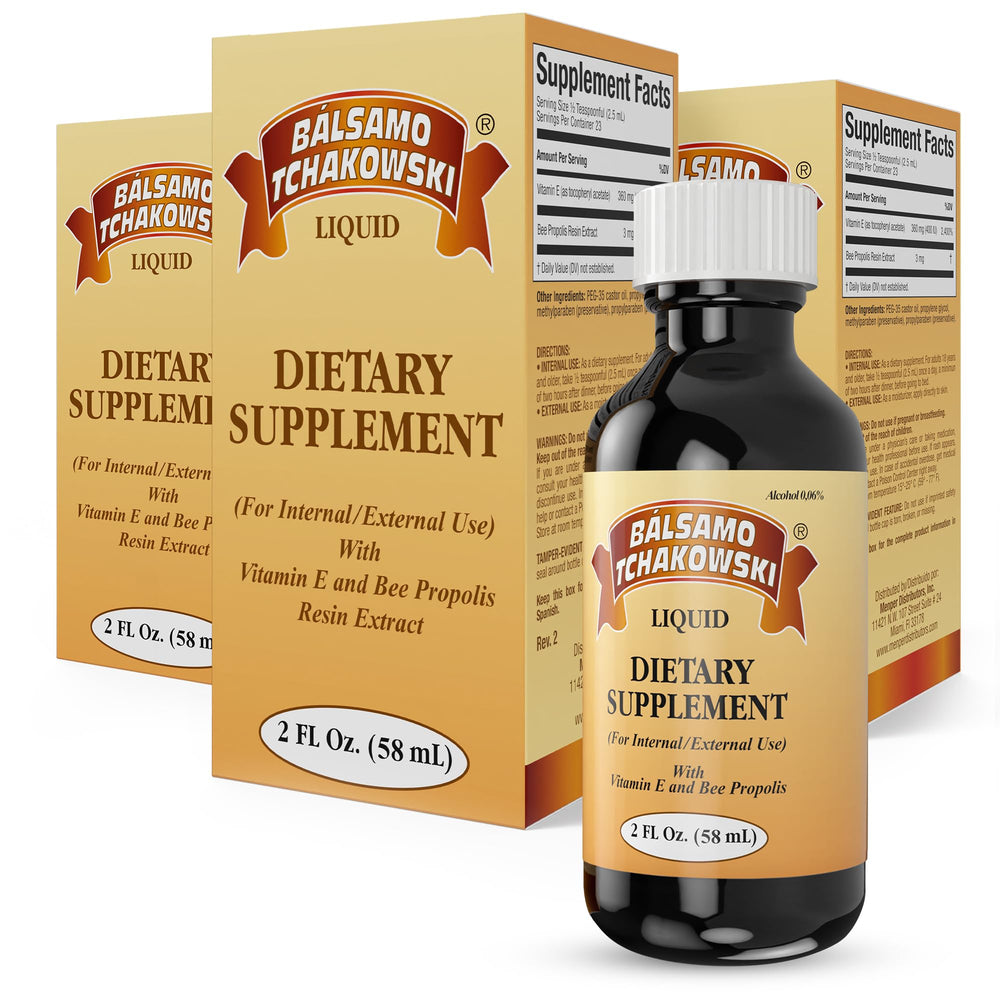 Balsamo Tchakowski Immune Support bottle with bee propolis for daily immune resilience.