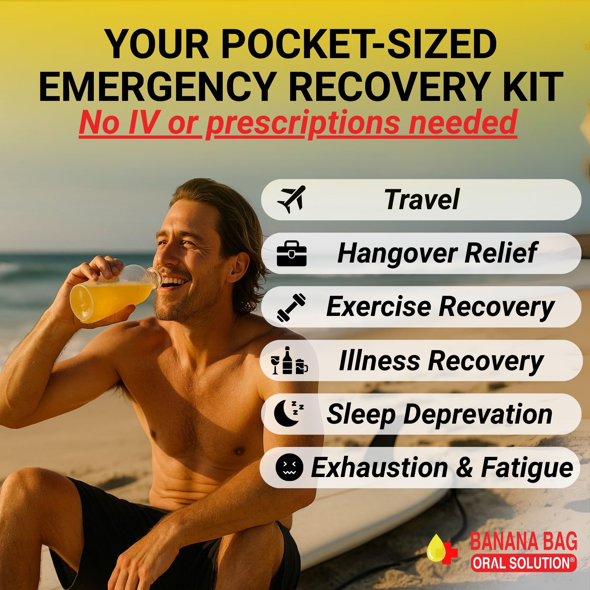Banana Bag vitamin blend with B-complex and vitamin C for energy routines