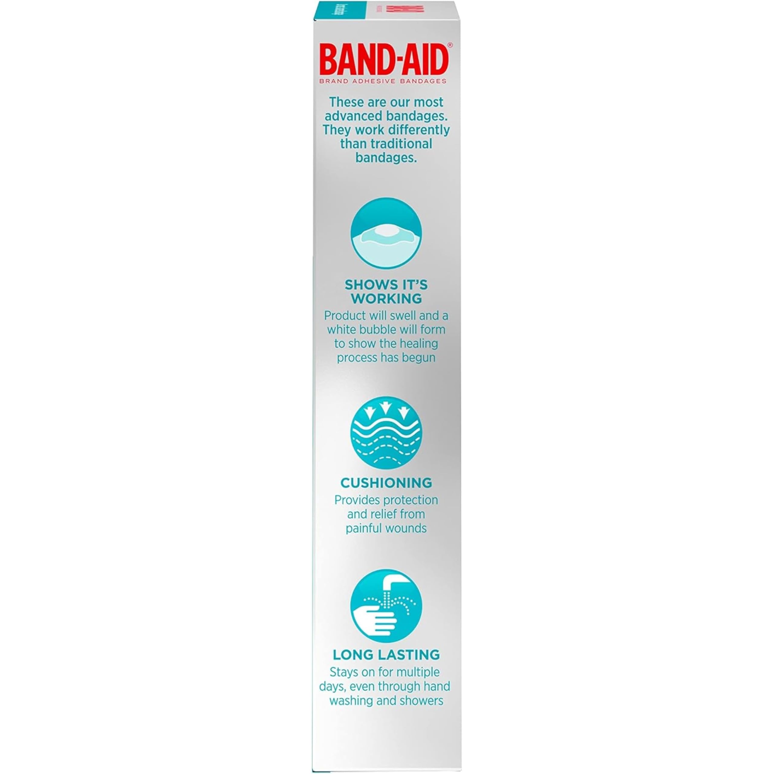 Band-Aid Hydro Seal maintains moisture balance under the dressing for comfort.