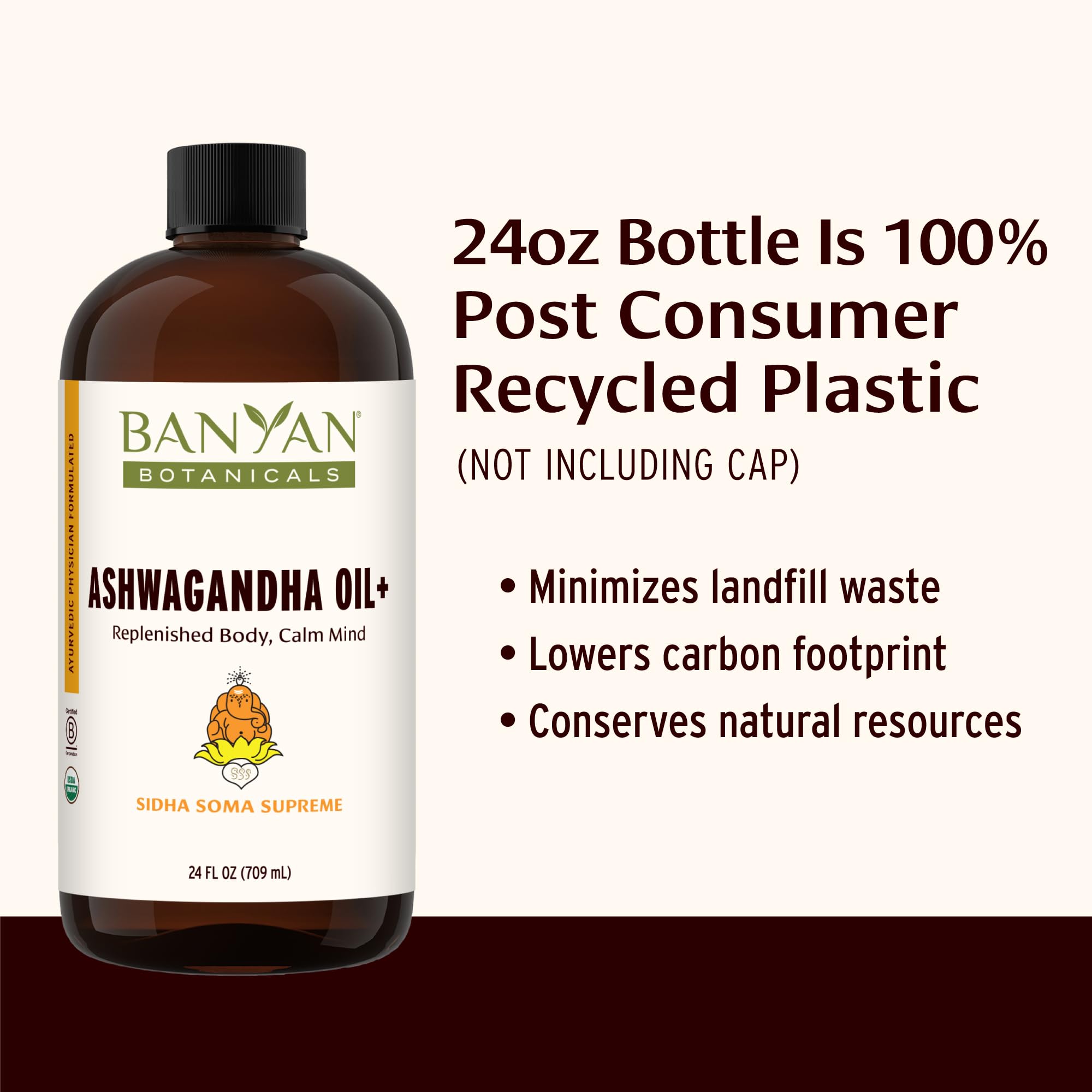 Ashwagandha Oil+ product label and ingredients list