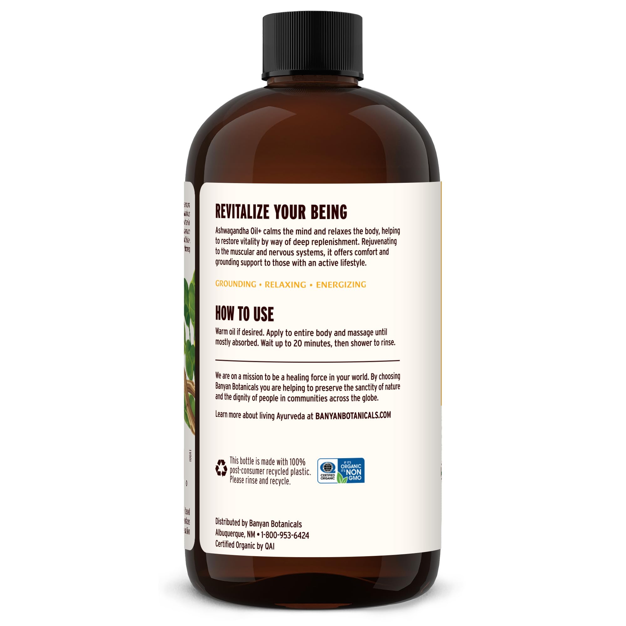 Natural sourcing and ingredients in Ashwagandha Oil+
