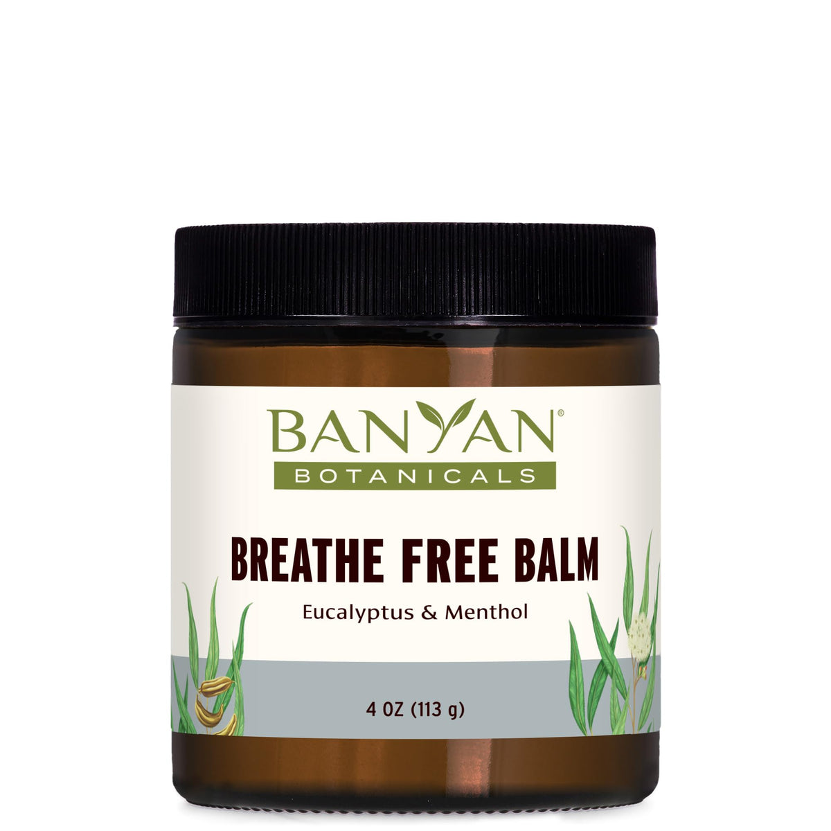 Banyan Botanicals Breathe Free Balm applied to the chest for easier breathing.