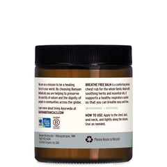 Steam inhalation paired with Banyan Botanicals Breathe Free Balm for comfort.