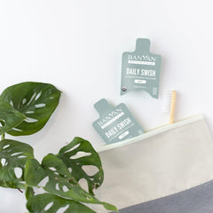 Banyan Botanicals mint product label evokes sustainable sourcing and organic quality.