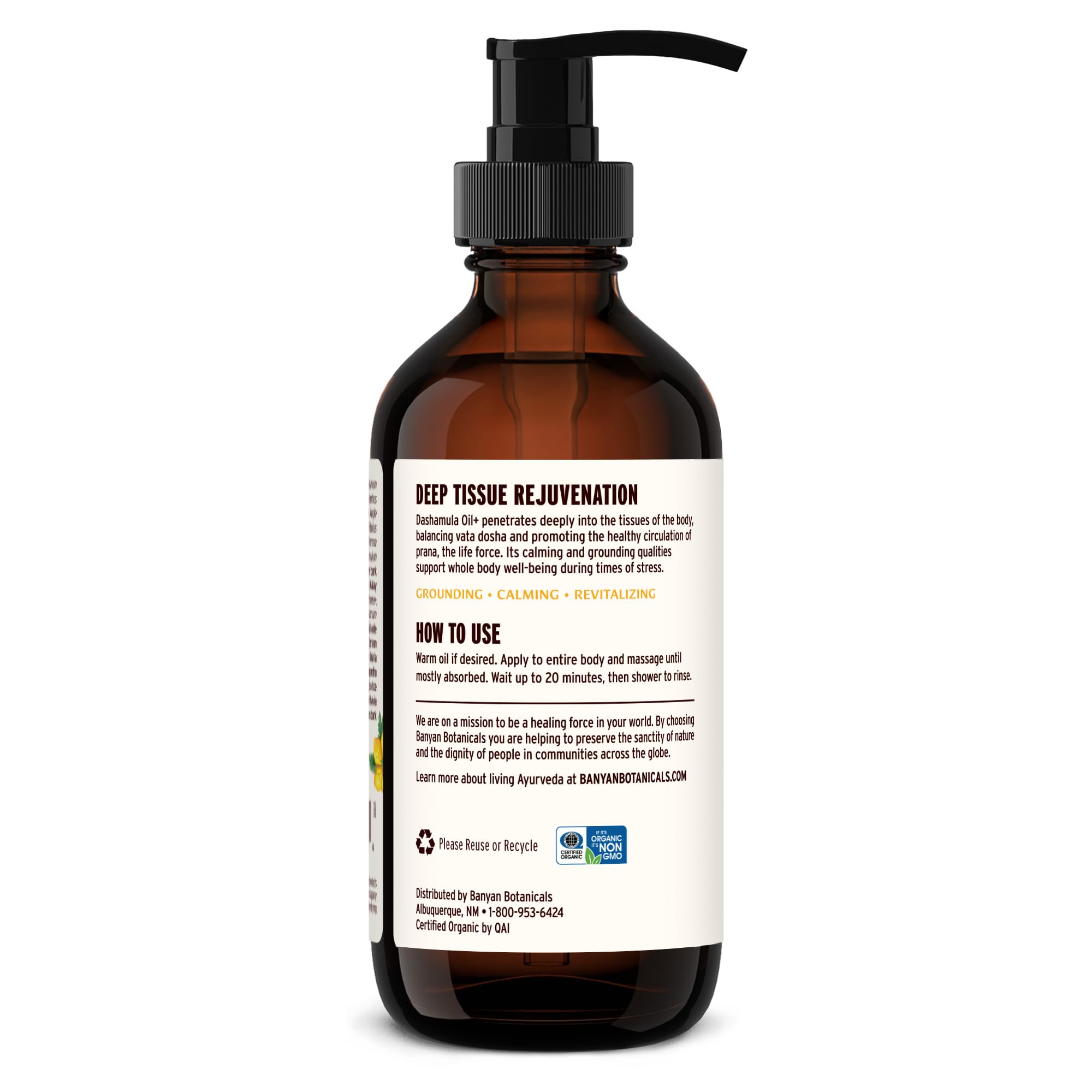 Dashamula Oil+ packaging and bottle ready for self-care routines