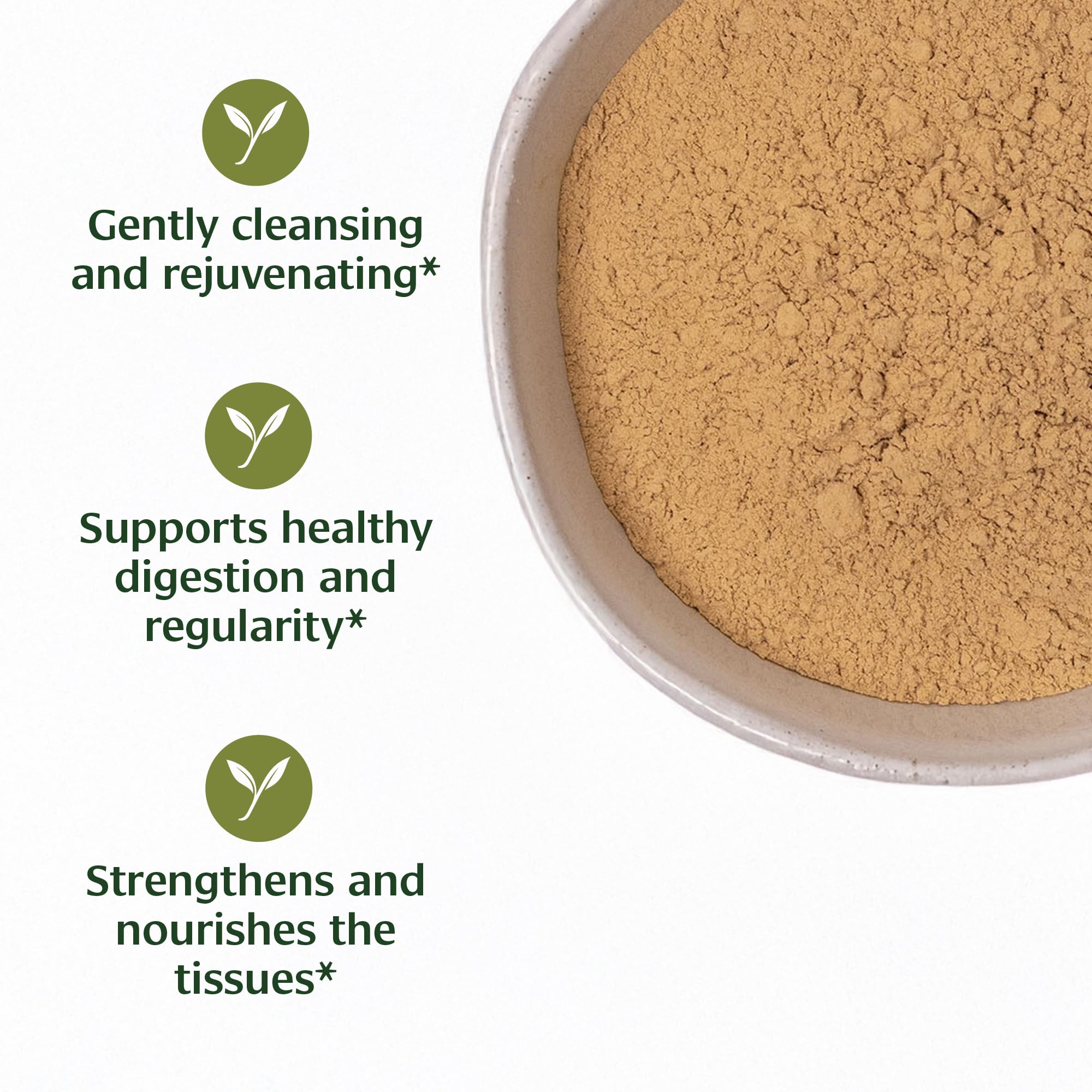 Banyan Botanicals Haritaki powder bottle pour for easy dosing.