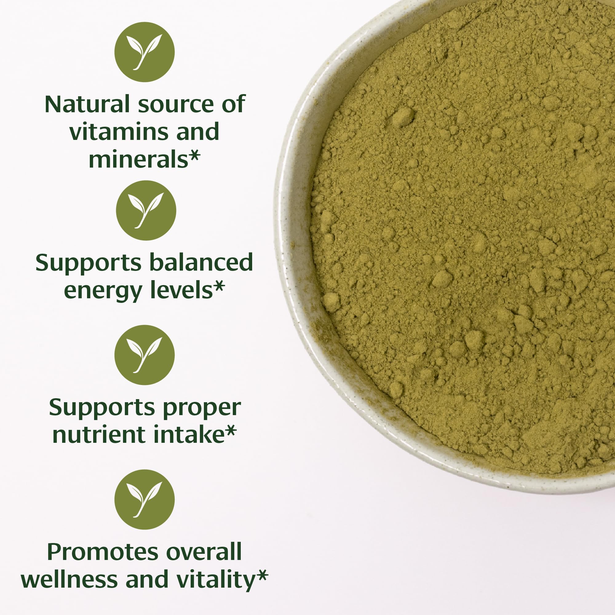 Banyan Botanicals Moringa Powder scoop-dispense, easy addition to smoothies and teas.