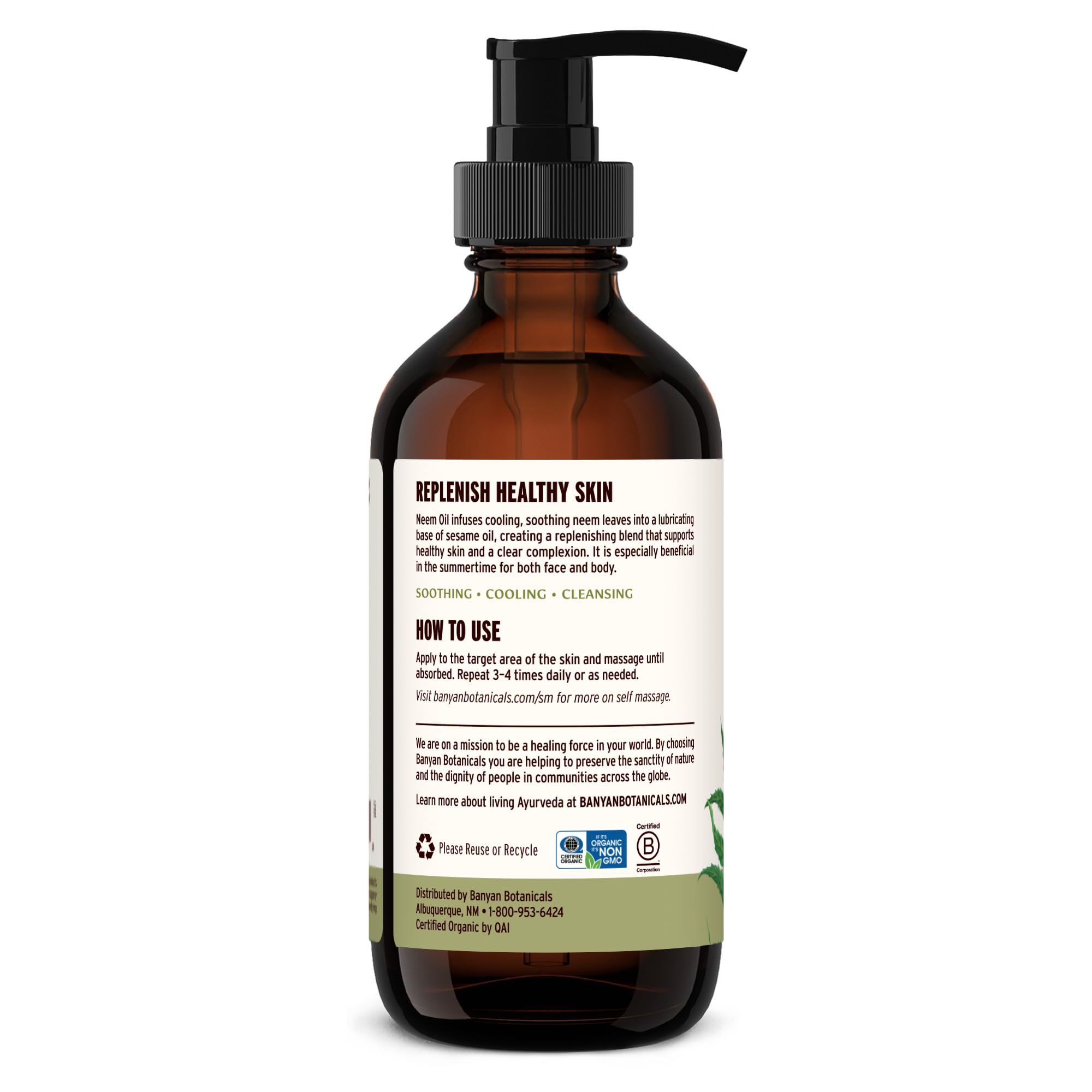 Application for massage session with Banyan Botanicals Neem Oil.
