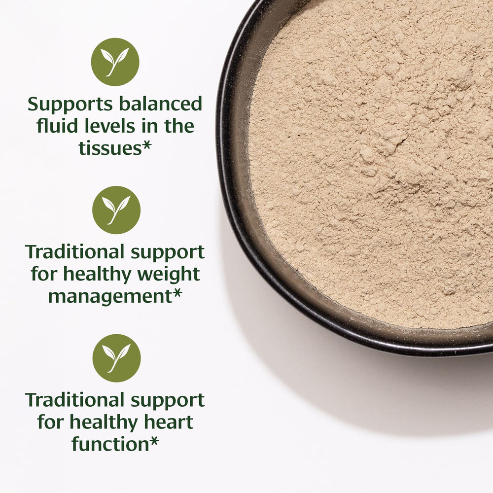 Punarnava powder bottle close-up emphasizes clean, organic sourcing for healthy routines.