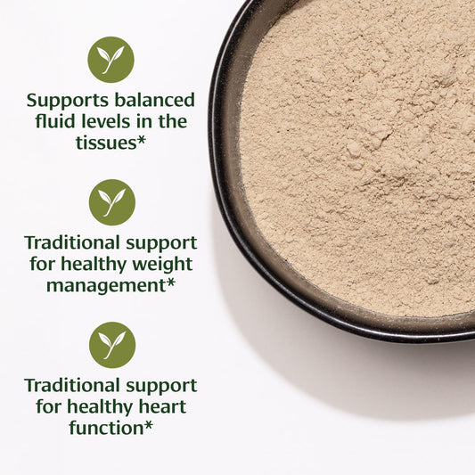 Punarnava powder bottle close-up emphasizes clean, organic sourcing for healthy routines.