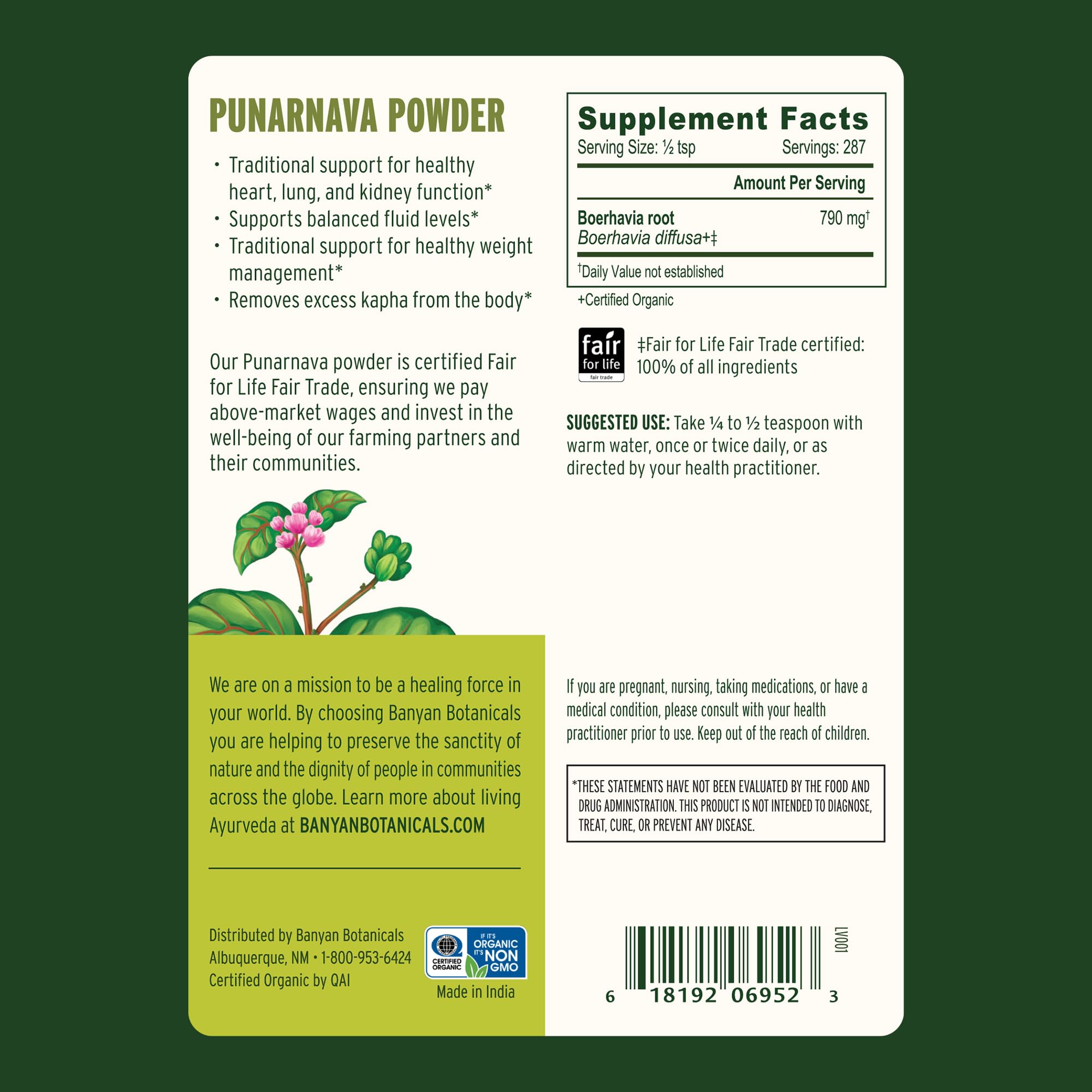 Punarnava powder in a kitchen scene hints at a healthful daily use option.