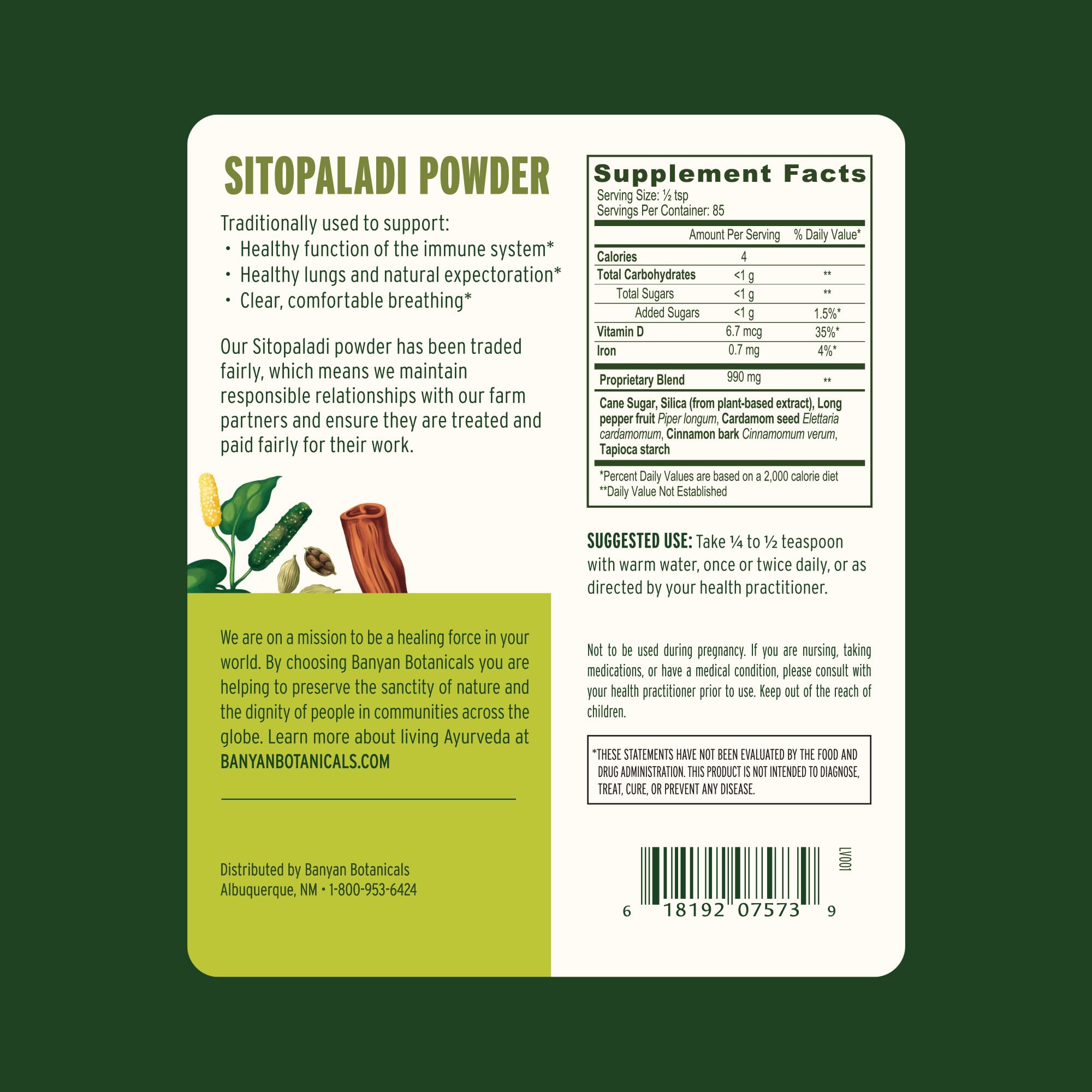 Sitopaladi dry herbs closeup with cardamom, pippali, and cinnamon for warming lung comfort