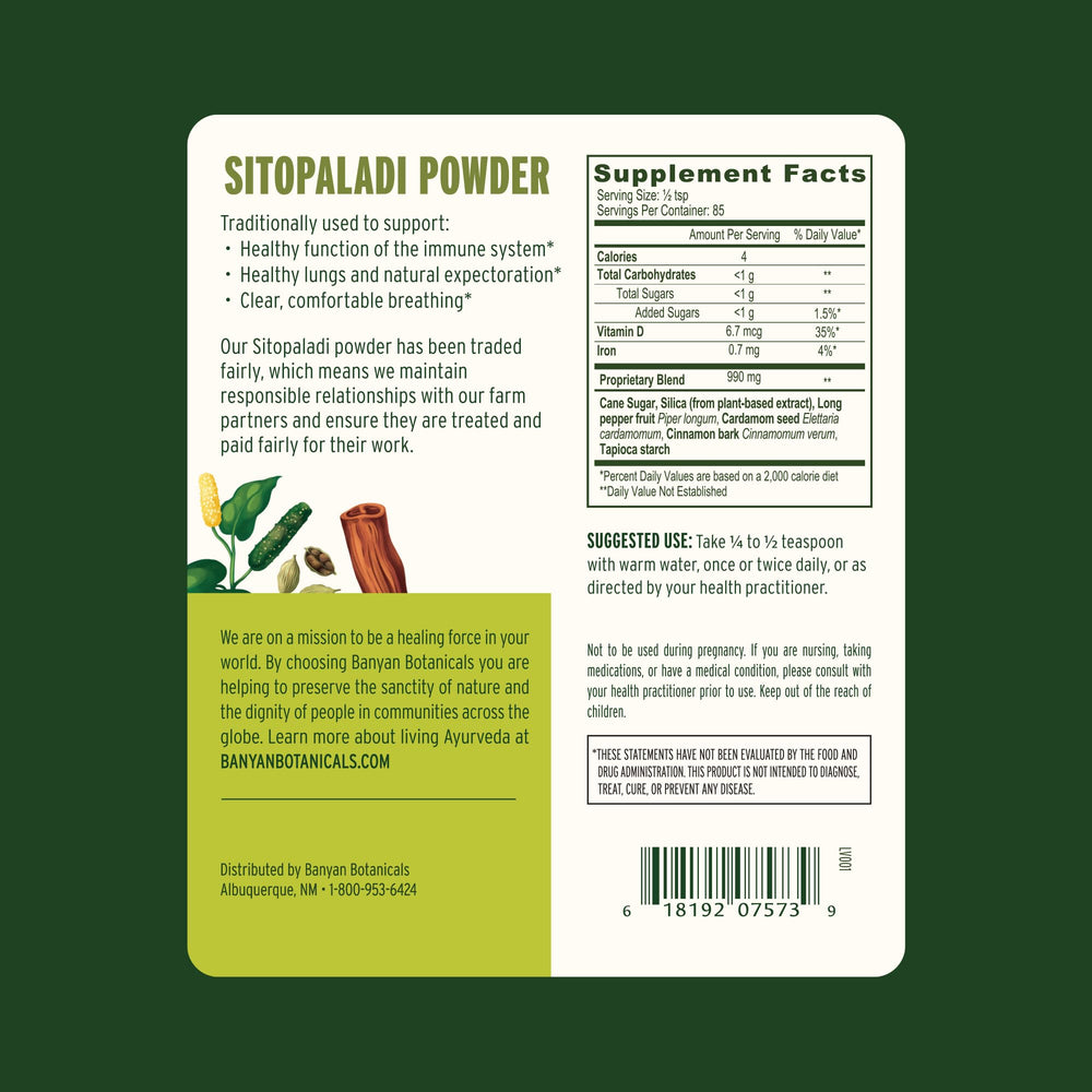 Sitopaladi dry herbs closeup with cardamom, pippali, and cinnamon for warming lung comfort