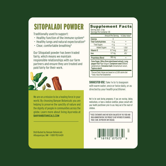 Sitopaladi dry herbs closeup with cardamom, pippali, and cinnamon for warming lung comfort