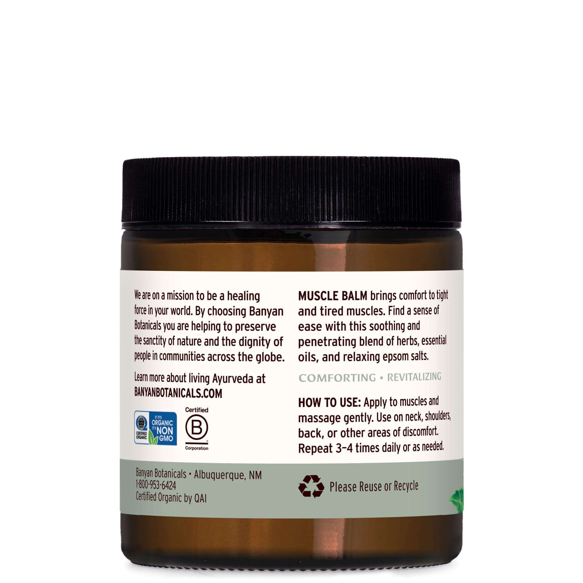 Banyan Botanicals Muscle Balm being applied on forearm for a soothing massage