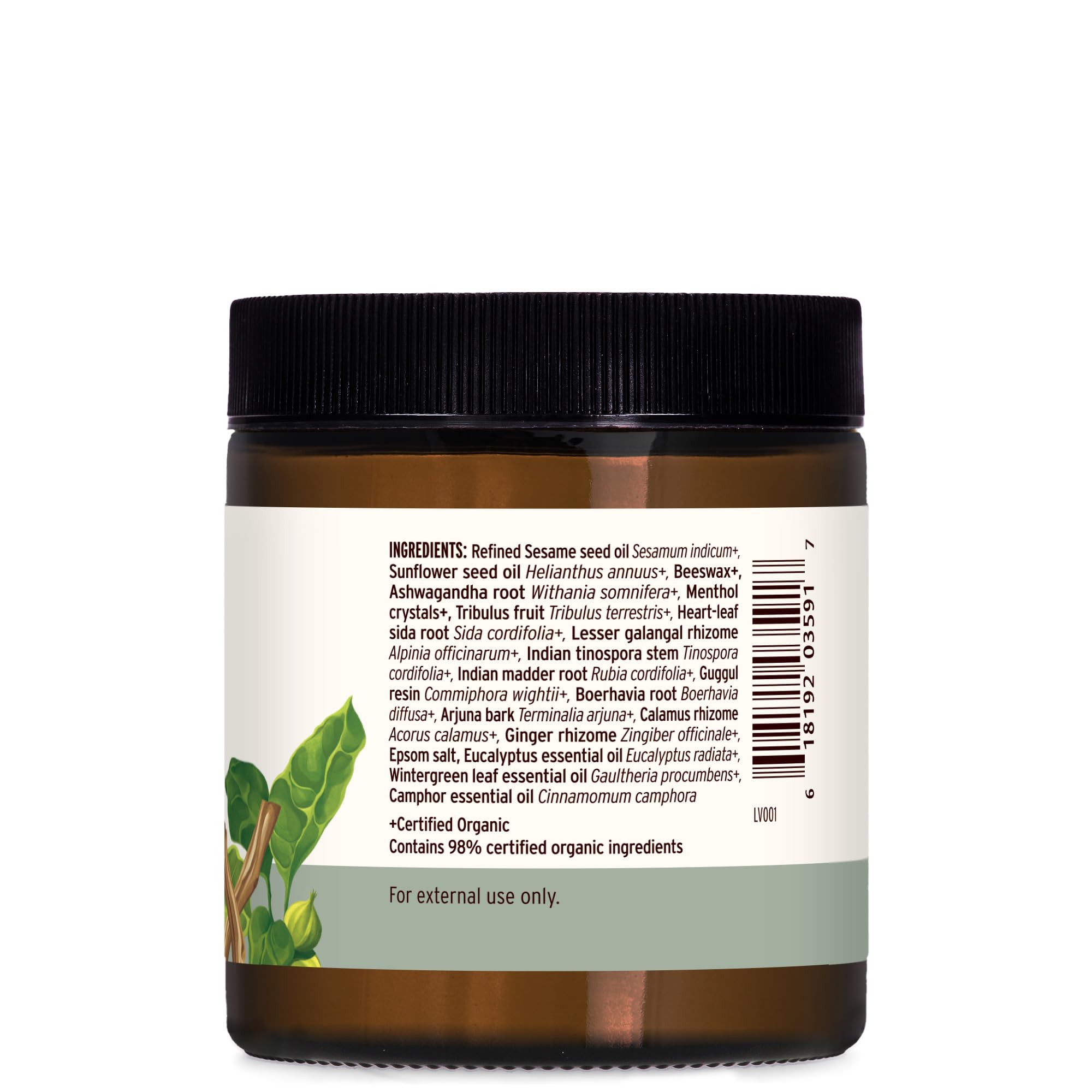 Banyan Botanicals Muscle Balm texture close-up highlighting creamy, easy-to-apply formula