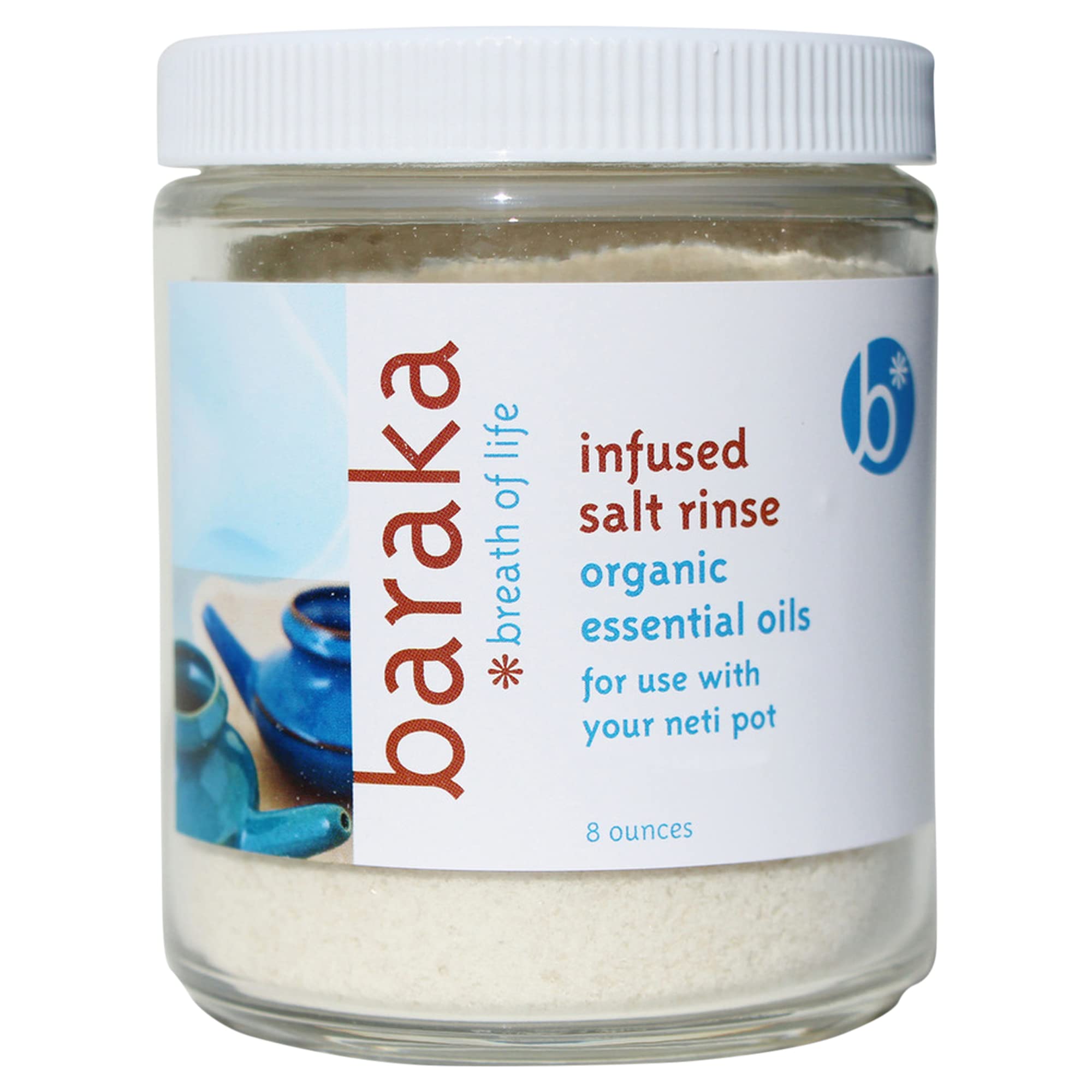 Baraka nasal rinse setup in modern bathroom scene illustrating easy at-home use.