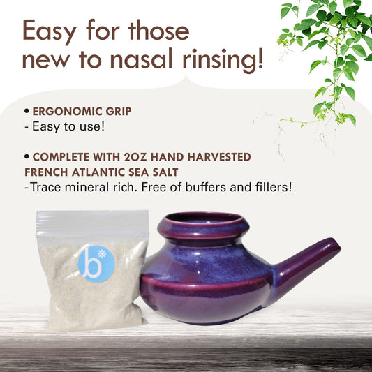 Baraka 2oz French Atlantic sea salt for saline rinses.