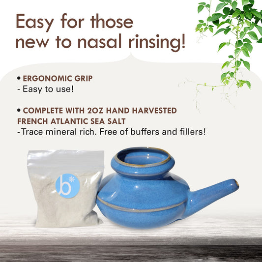 Baraka salt 2oz mineral sea salt for pure, additive-free nasal rinse.