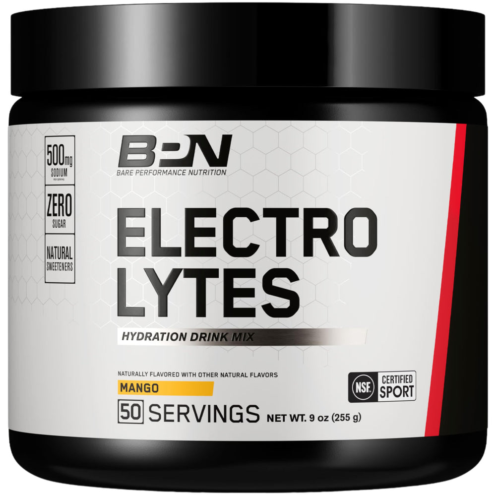 BARE PERFORMANCE NUTRITION BPN Electrolytes Mango powder for refreshing hydration during workouts