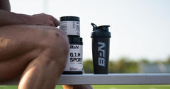 BARE PERFORMANCE NUTRITION BPN G1.M powder with stirred drink