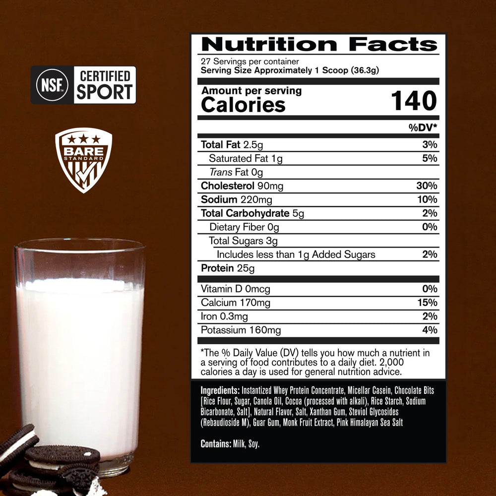 BPN whey-casein pour glass showing convenient post‑workout serving.