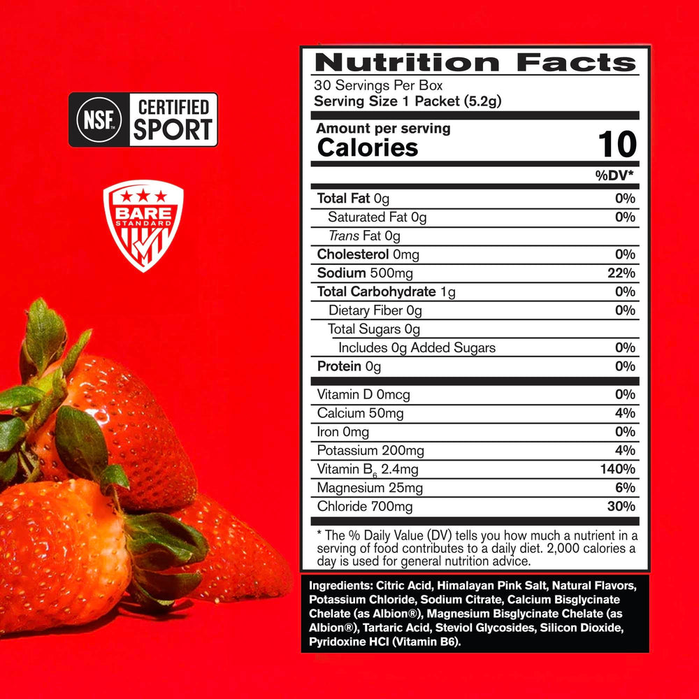 BARE PERFORMANCE NUTRITION single-serving packet for convenient hydration on the move