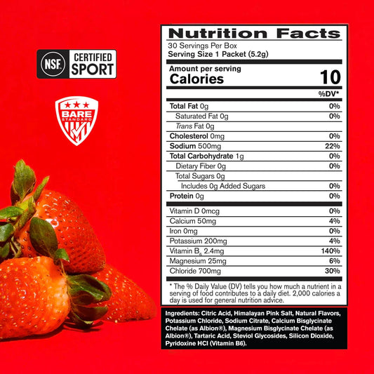 BARE PERFORMANCE NUTRITION single-serving packet for convenient hydration on the move