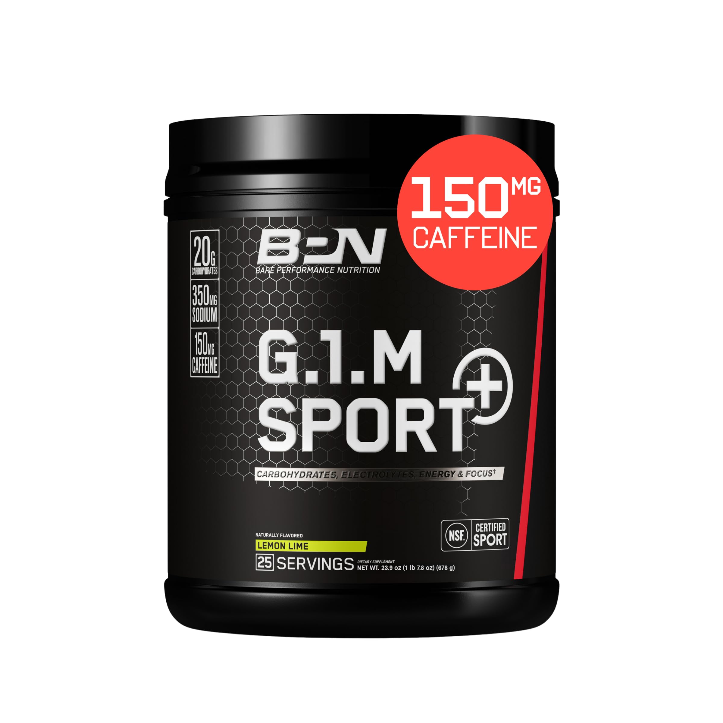 Bare Performance Nutrition G1M Sport+ Lemon Lime label for quick pre-workout recognition