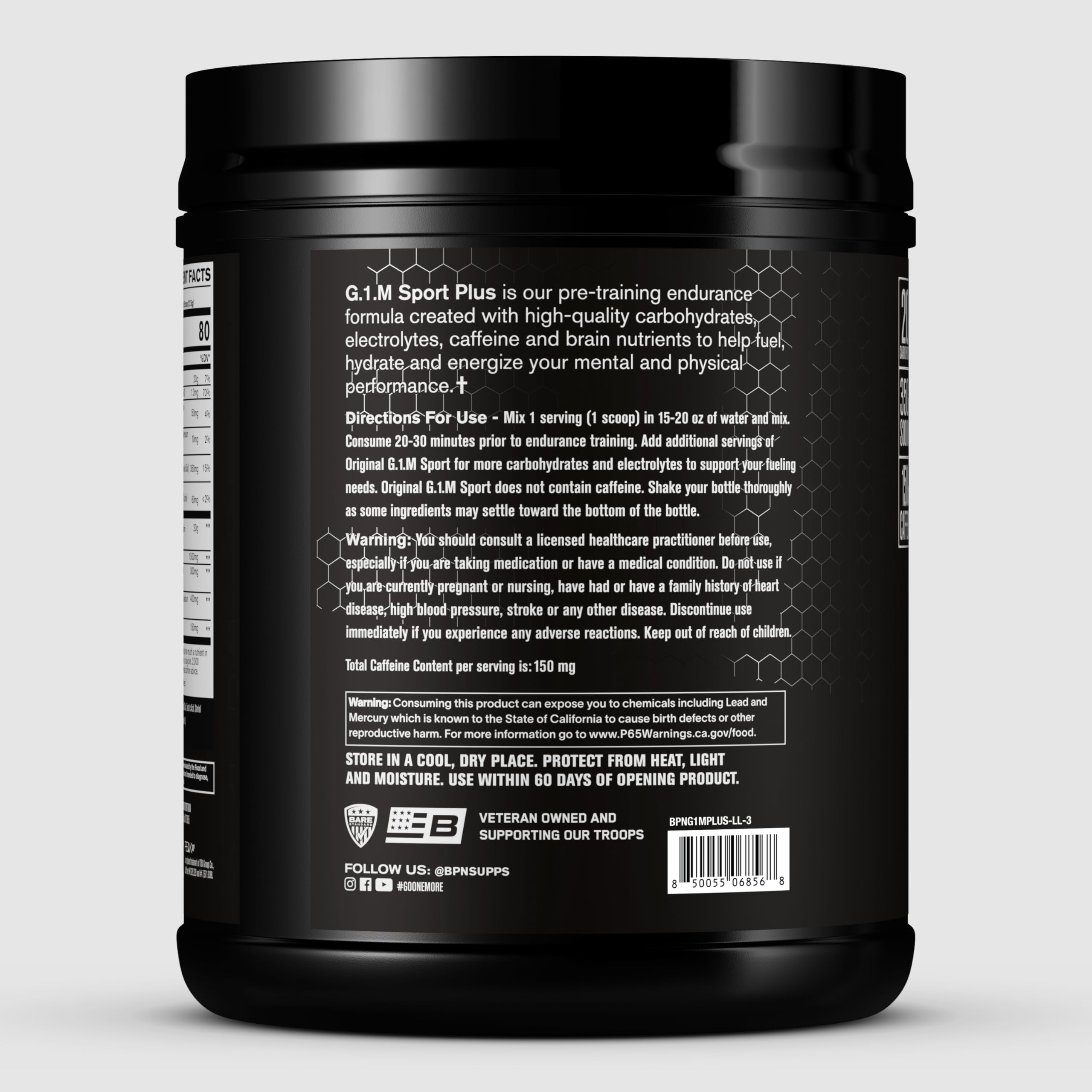 G1M Sport+ Lemon Lime scoop beside bottle for easy dosing