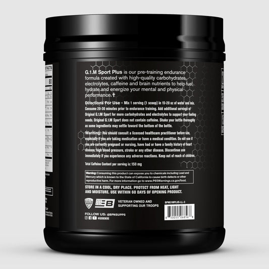 G1M Sport+ Lemon Lime scoop beside bottle for easy dosing